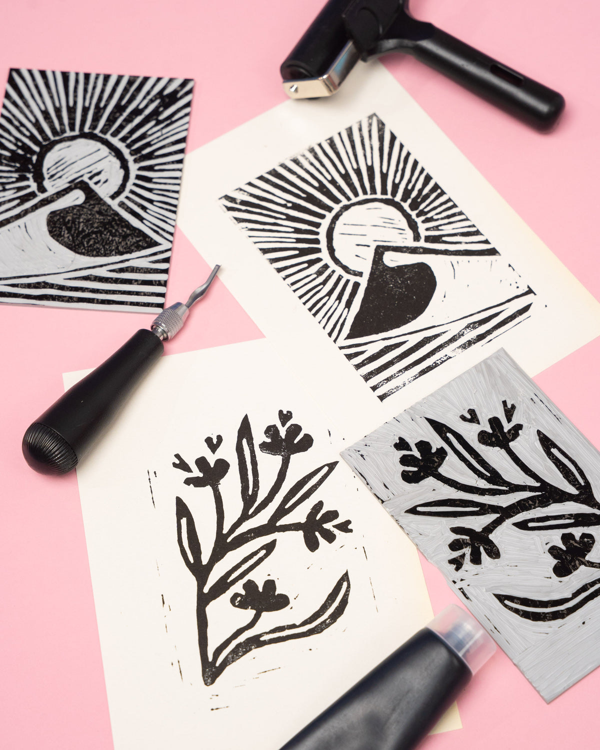 Lino snede DIY box