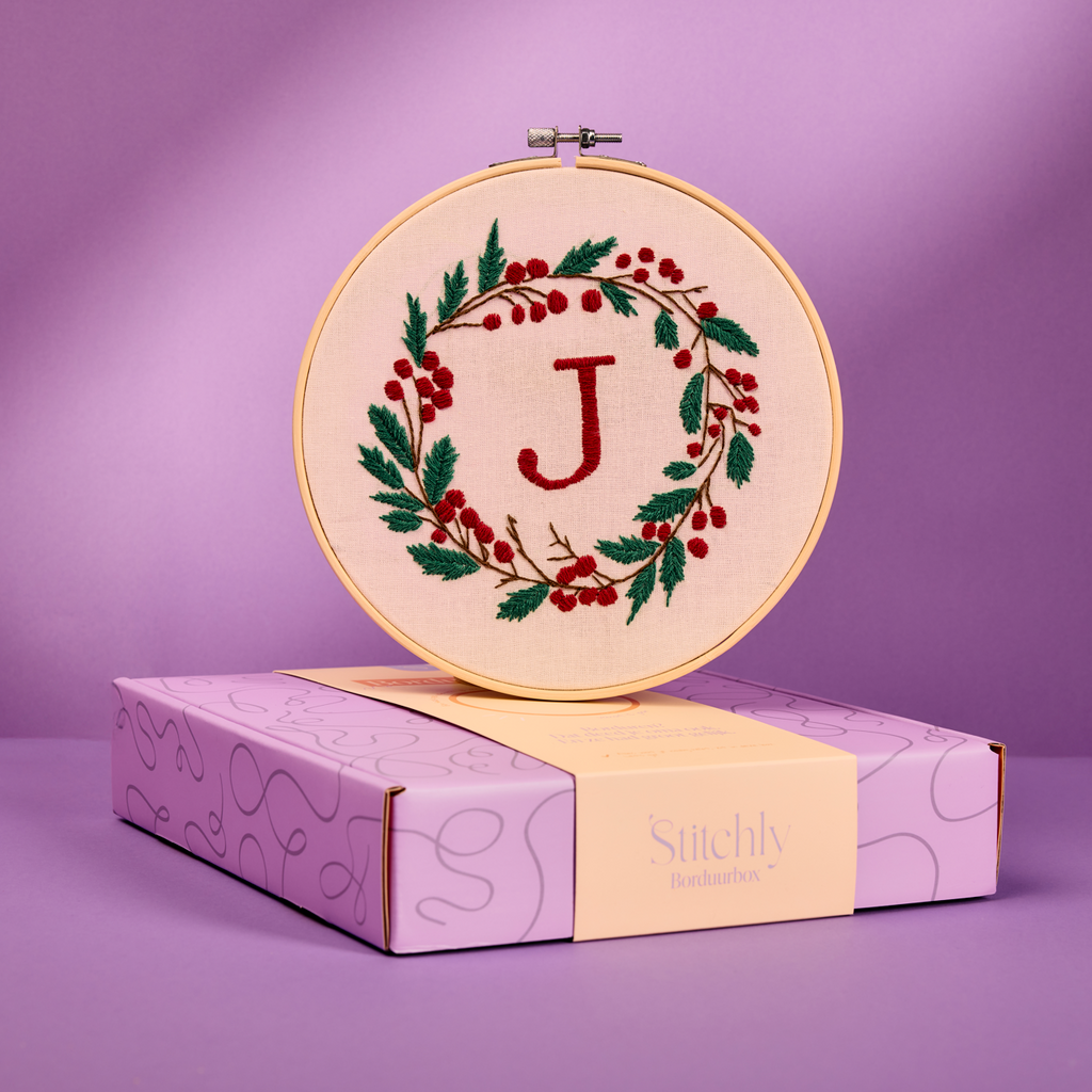 gepersonaliseerde borduurbox  - kerstcadeau