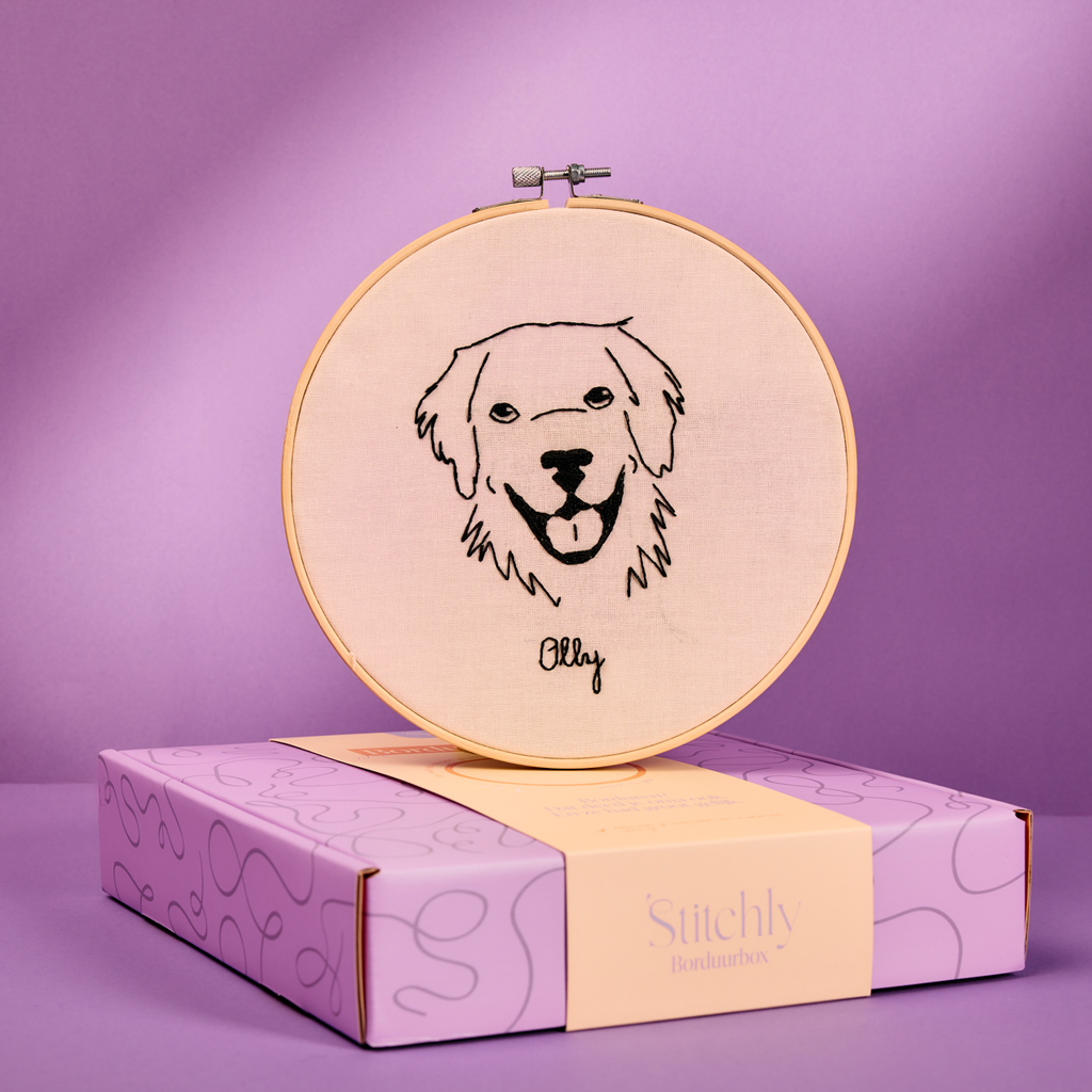 Gepersonaliseerde borduurbox - lijntekening dieren