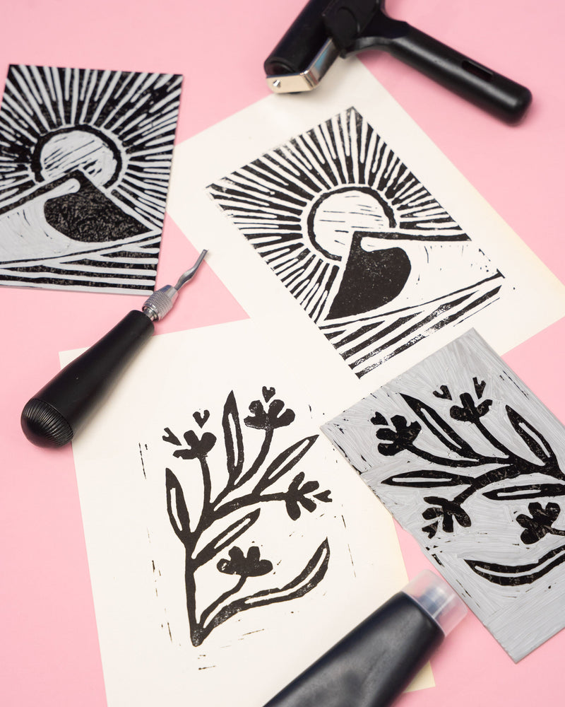 Lino snede DIY box